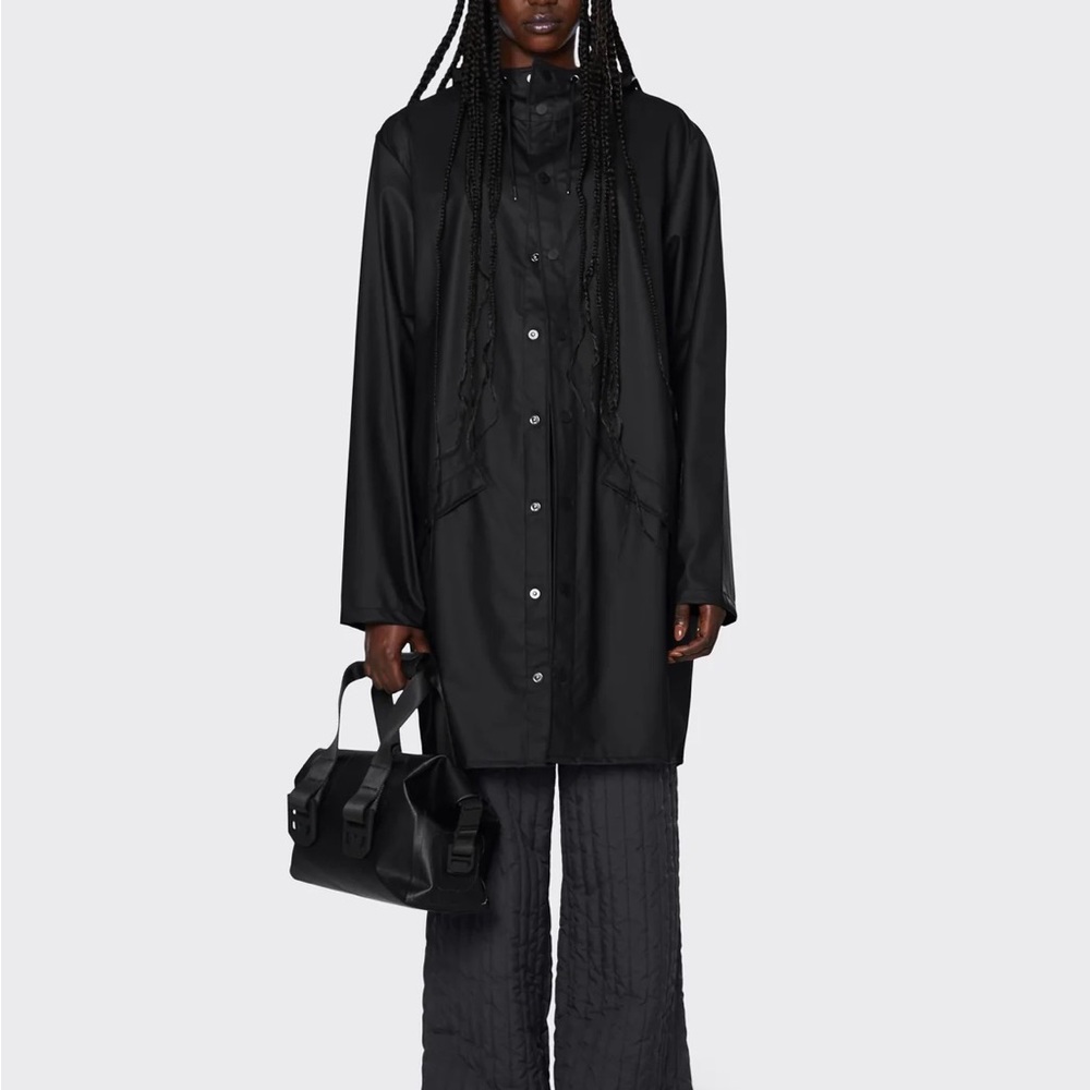 RAINS long jacket black unisex XXS/XS